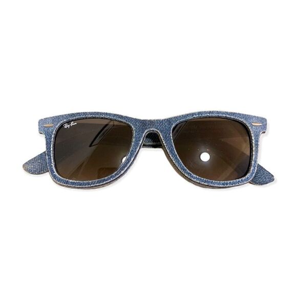 ❤️SOLD❤️Ray-ban Denim Wayfarer RB2140 1166/3M 50MM Handmade in Italy Rare - Picture 1 of 13